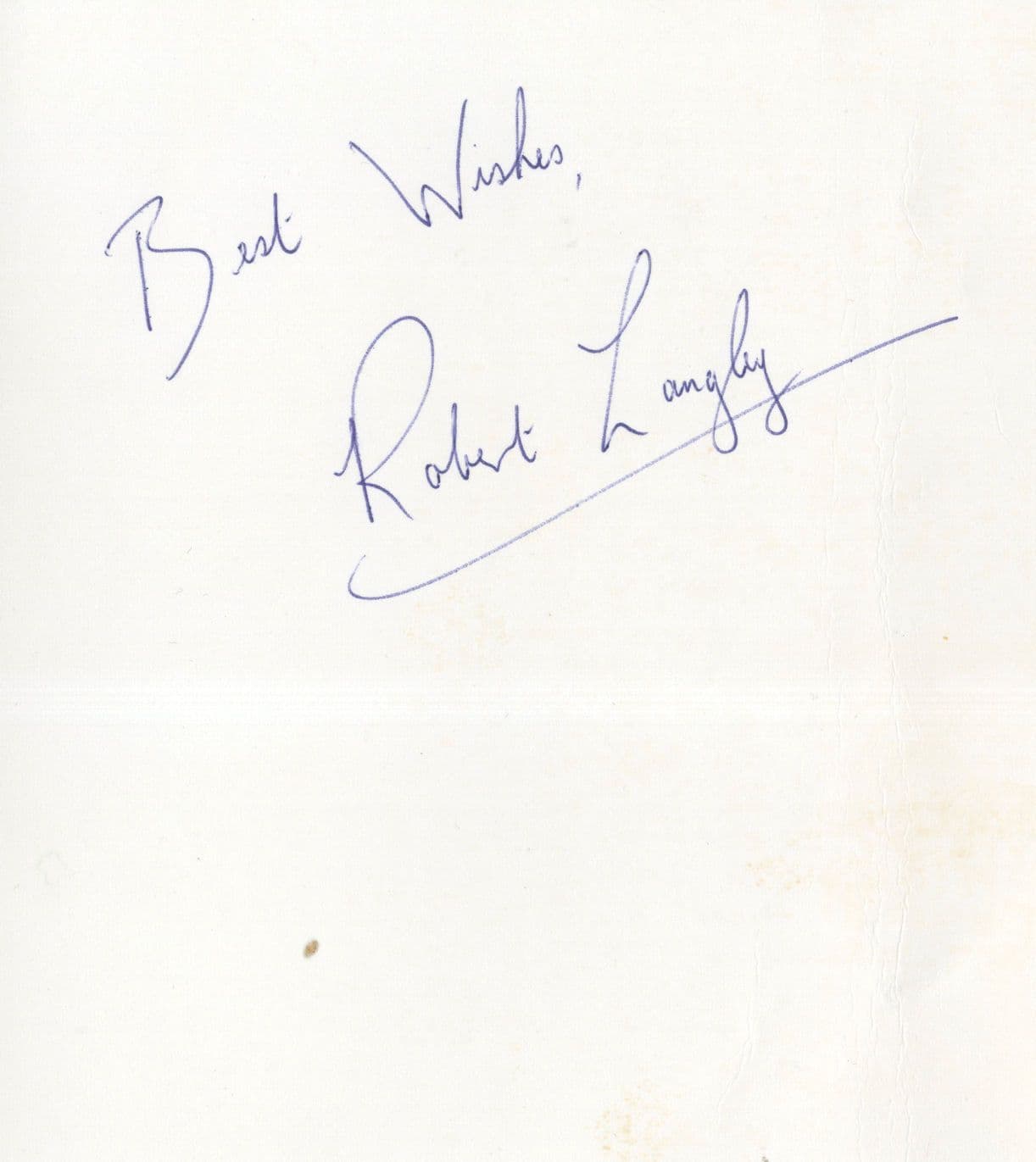 Robert Langley Oliver Emergency Ward 10 1960s Actor Hand Signed Photo