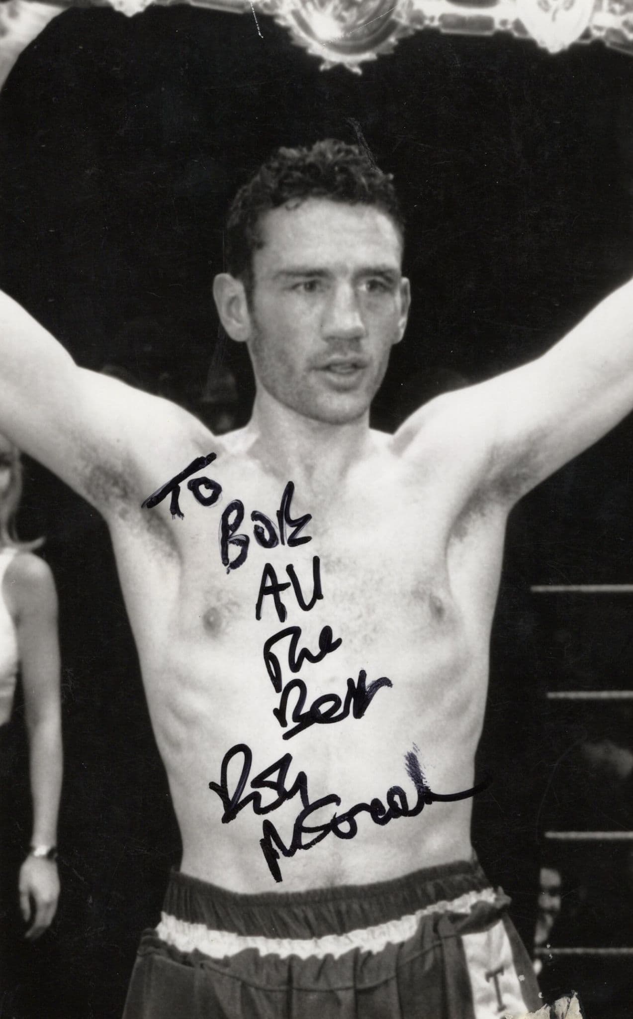 Robert McCracken British Boxing Champion Hand Signed Photo
