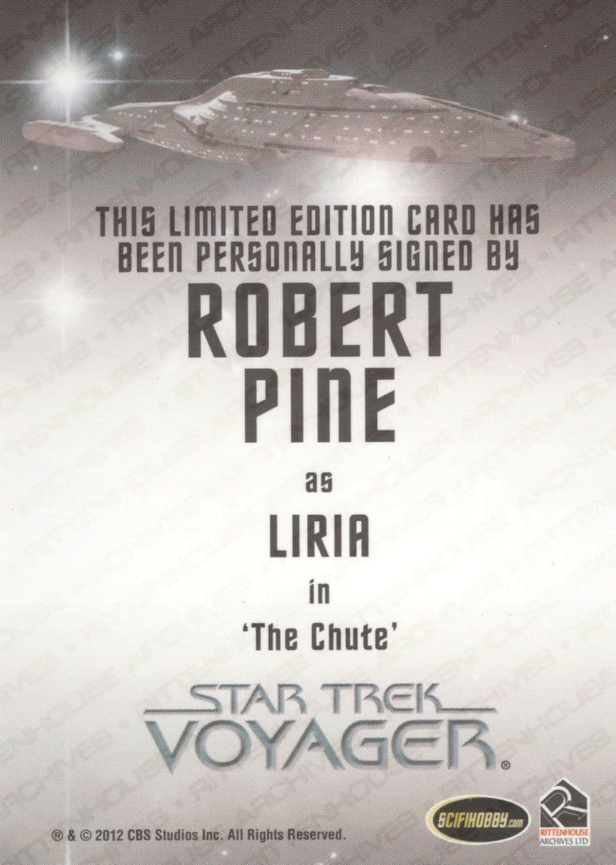 Robert Pine Star Trek Voyager Hand Signed Photo Autograph Card