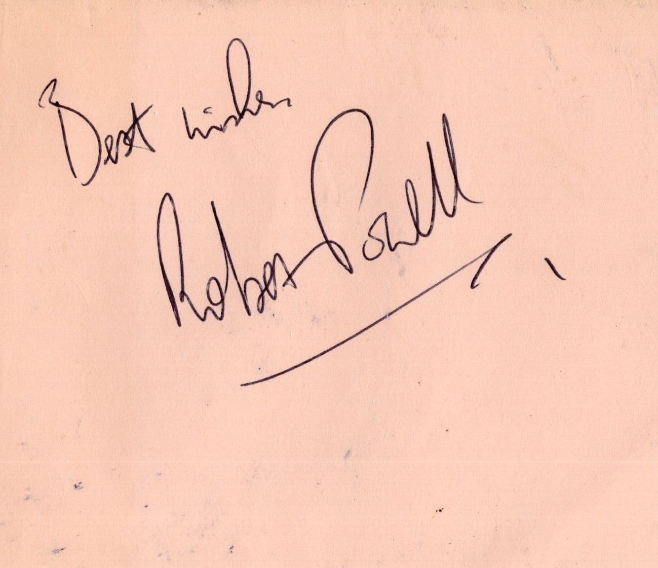 Robert Powell Historic Actor Antique Signed Autograph Page