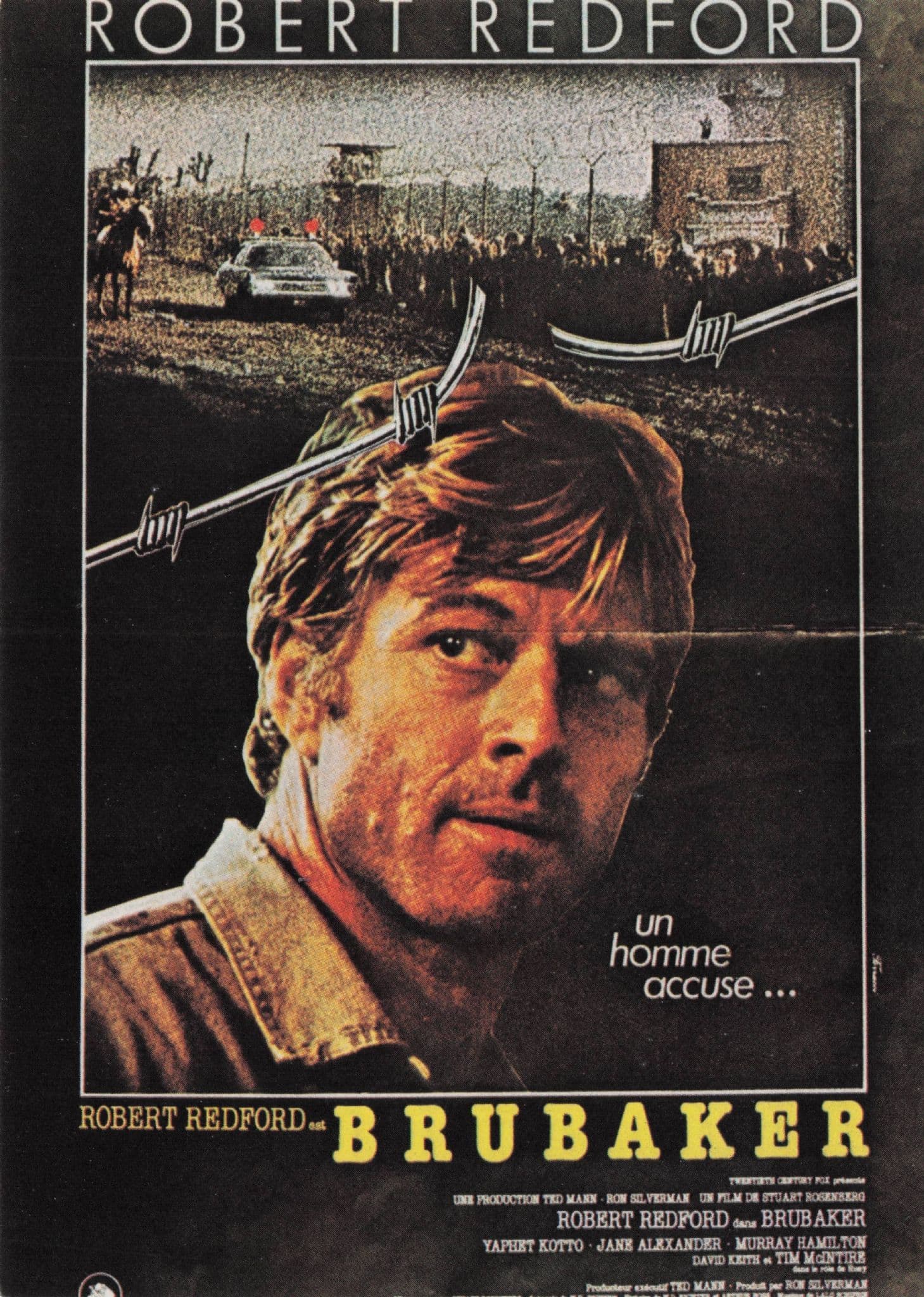 Robert Redford Brubaker French Cinema Film Poster Postcard