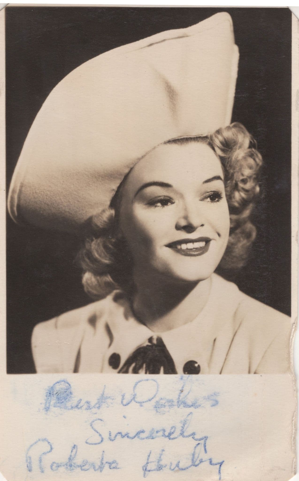 Roberta Huby Actress Rare Hand Signed Photo