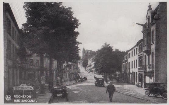 Rochefort Jacquet Rue Travel Booth Office Placard Sign Real Photo Postcard