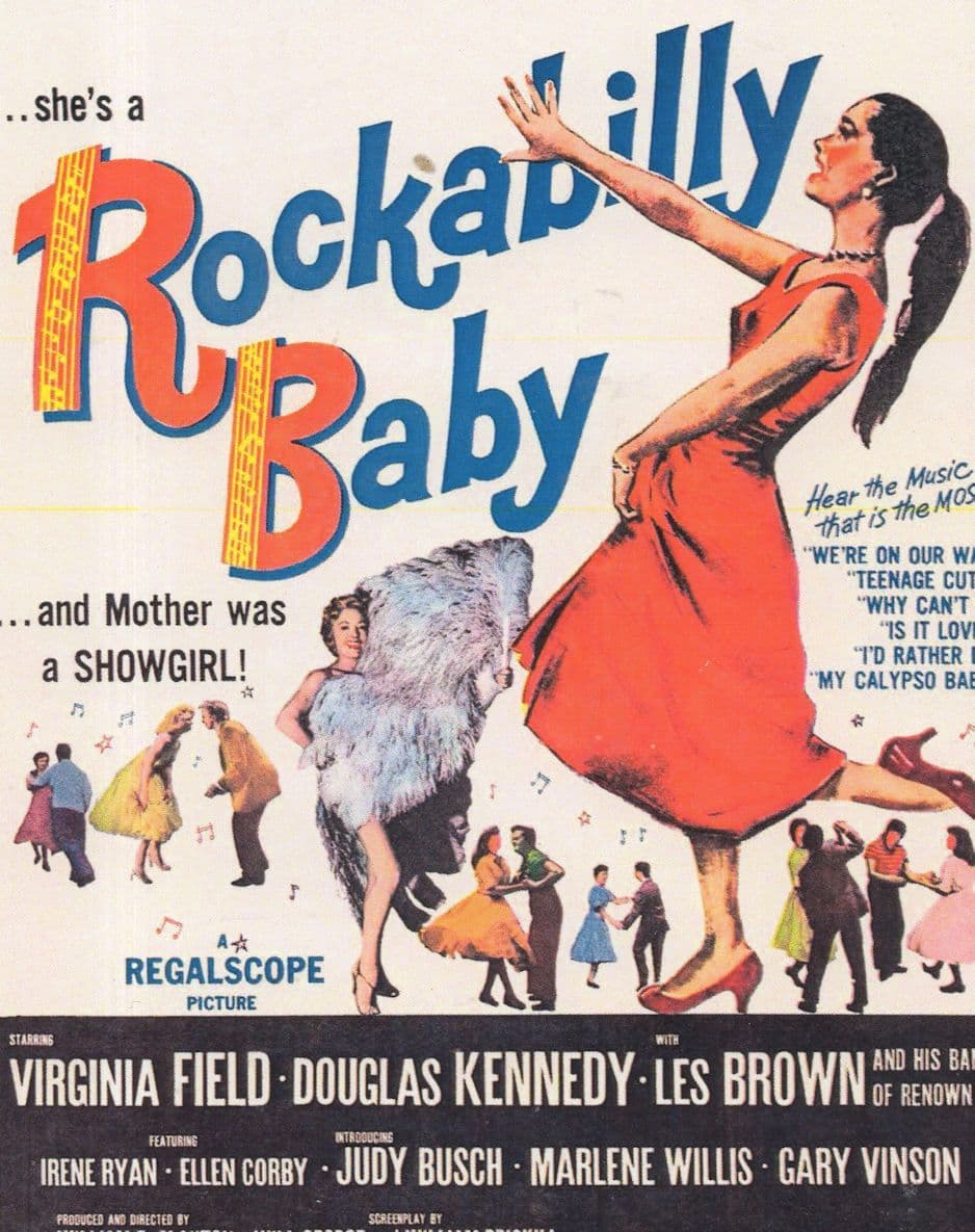 Rockabilly Rebel Baby Showgirl Virginia Field Film Postcard