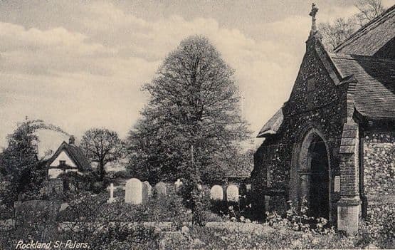 Rockland St Peters Church Norfolk Vintage Postcard