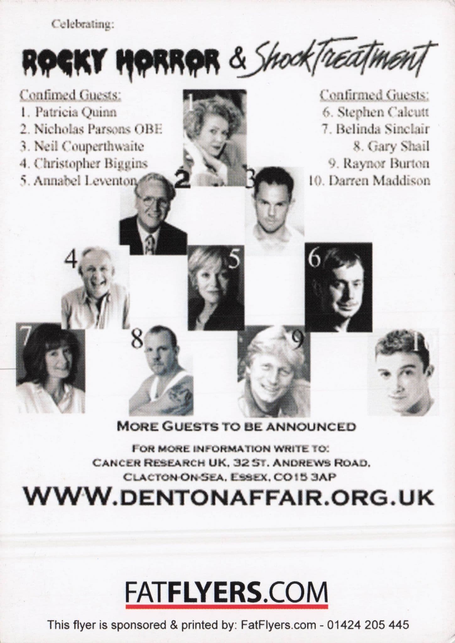 Rocky Horror Show Film Convention Manchester 2006 Advertising Card