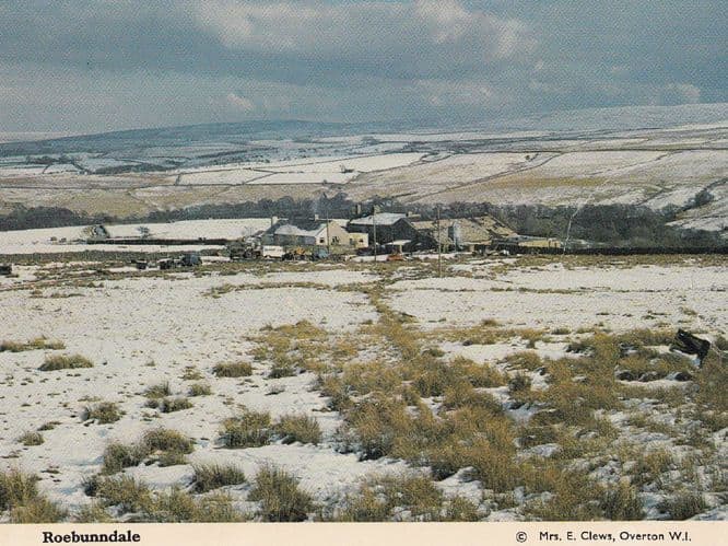 Roebunndale Lancashire Village Vintage Postcard