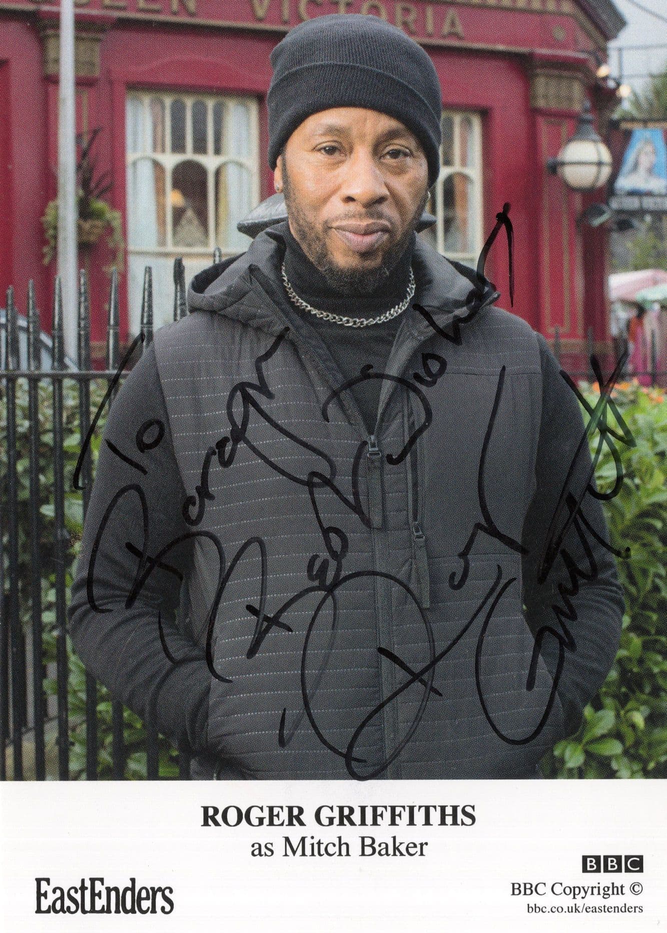 Roger Griffiths as Mitch Baker Eastenders Hand Signed Cast Card Photo