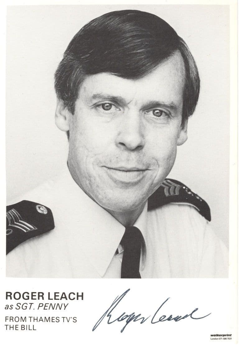 Roger Leach as Sgt Penny ITV The Bill RARE Hand Signed Cast Photo