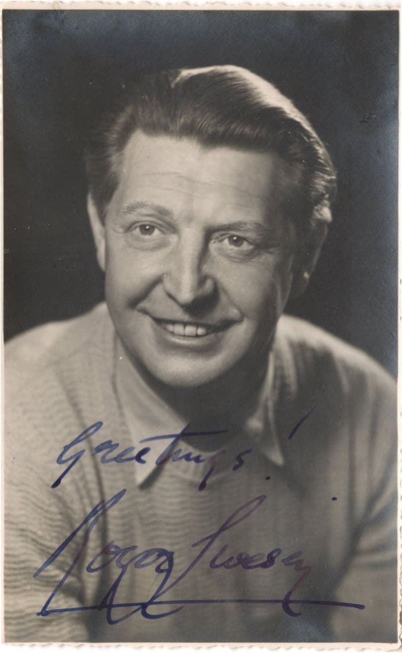 Roger Livesey Life & Death Of Colonel Blimp Antique Hand Signed Photo