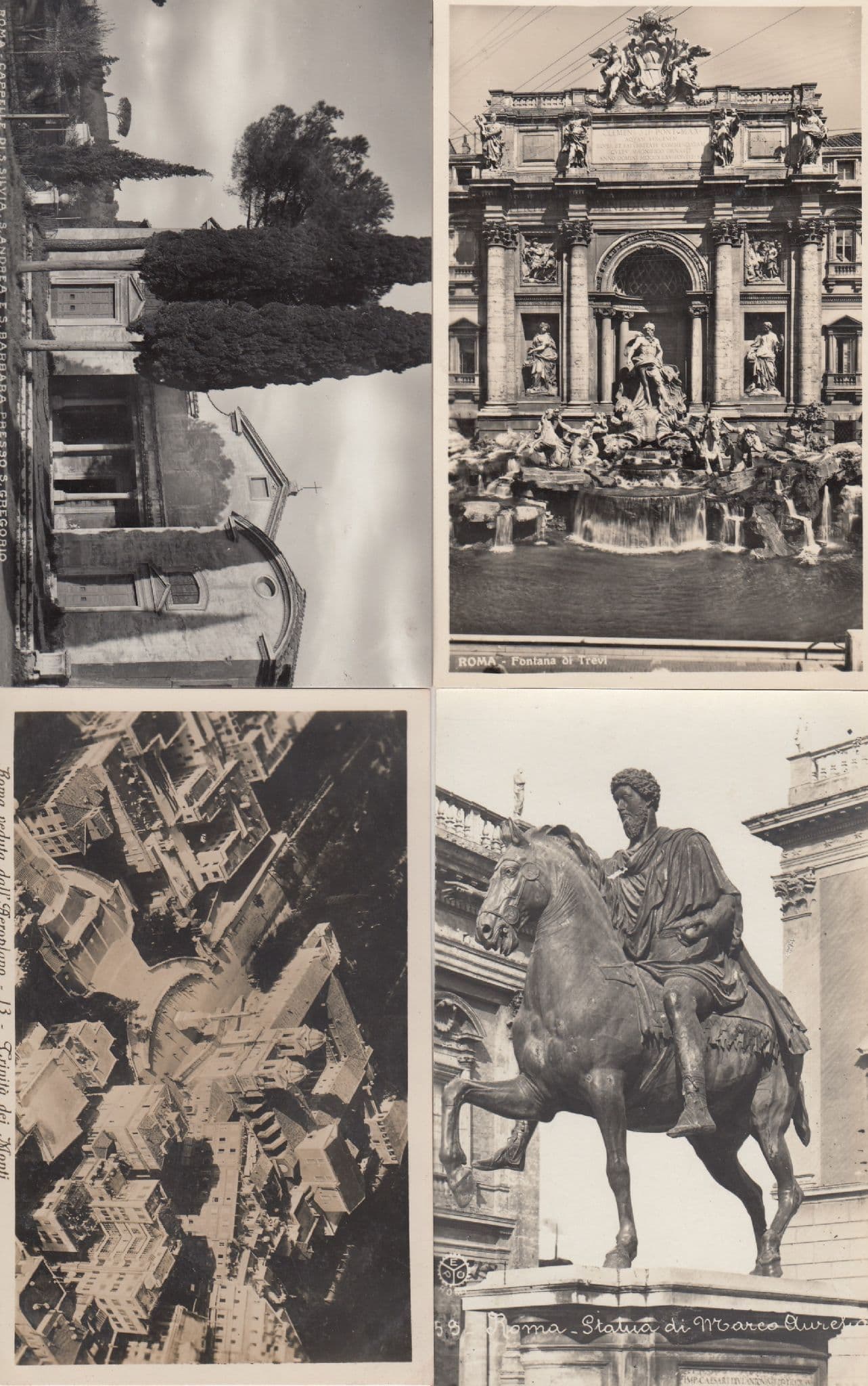 Roma 4x Christian Religious Statues Old Postcard s