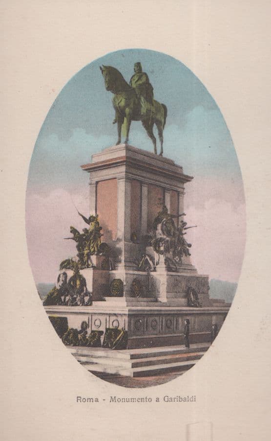Roma Garibaldi A Monumento Antique Italian Postcard