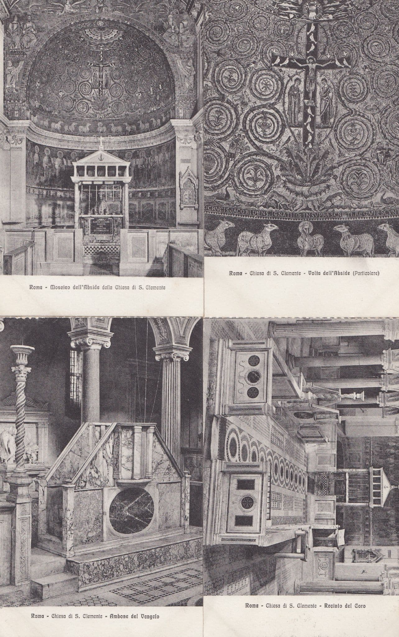 Roma Mosaico Dell Abside Della Chiesa Di San Clemente 4x Postcard s