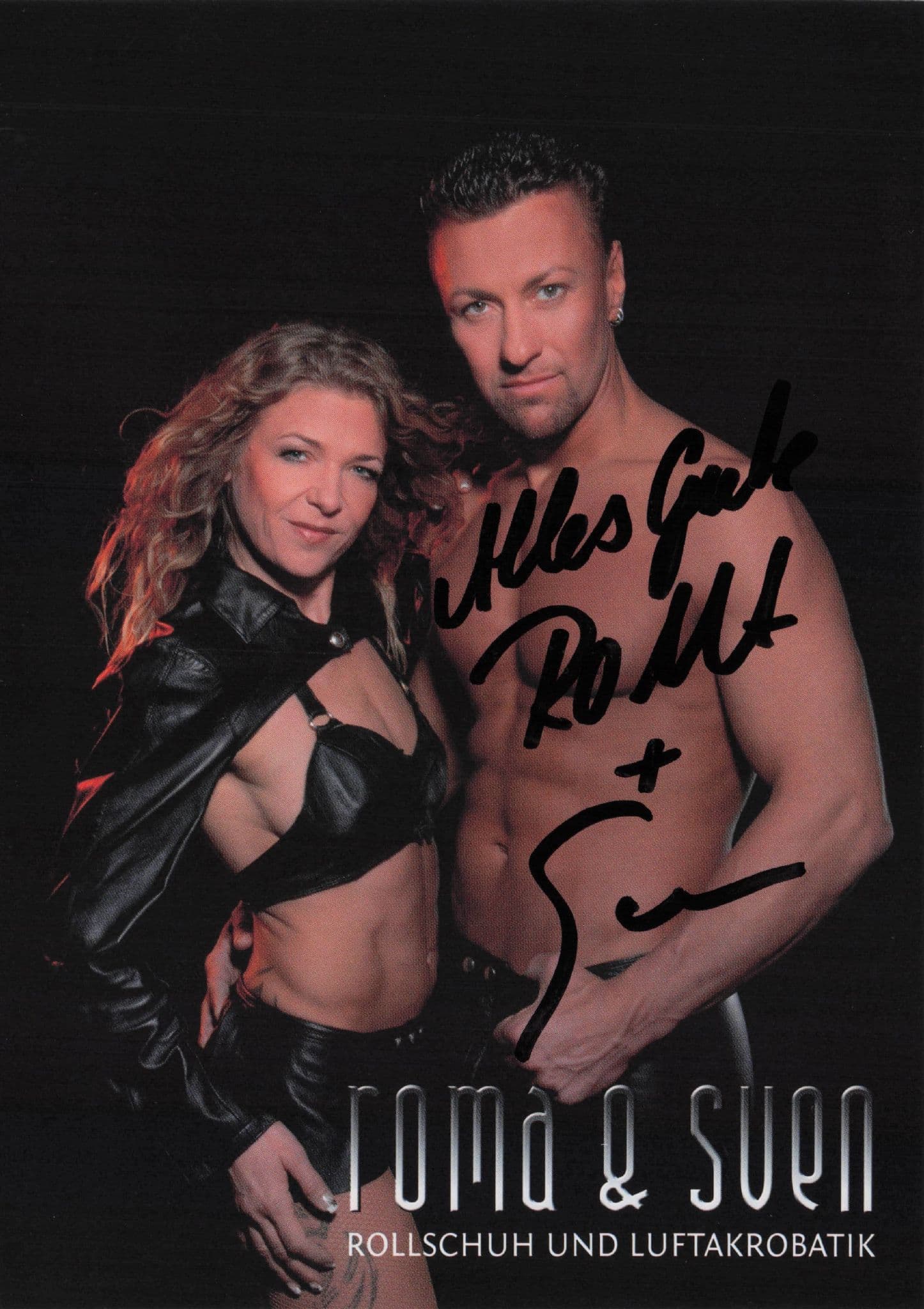Roma & Sven Maree German Circus Acrobats Hand Signed Photo