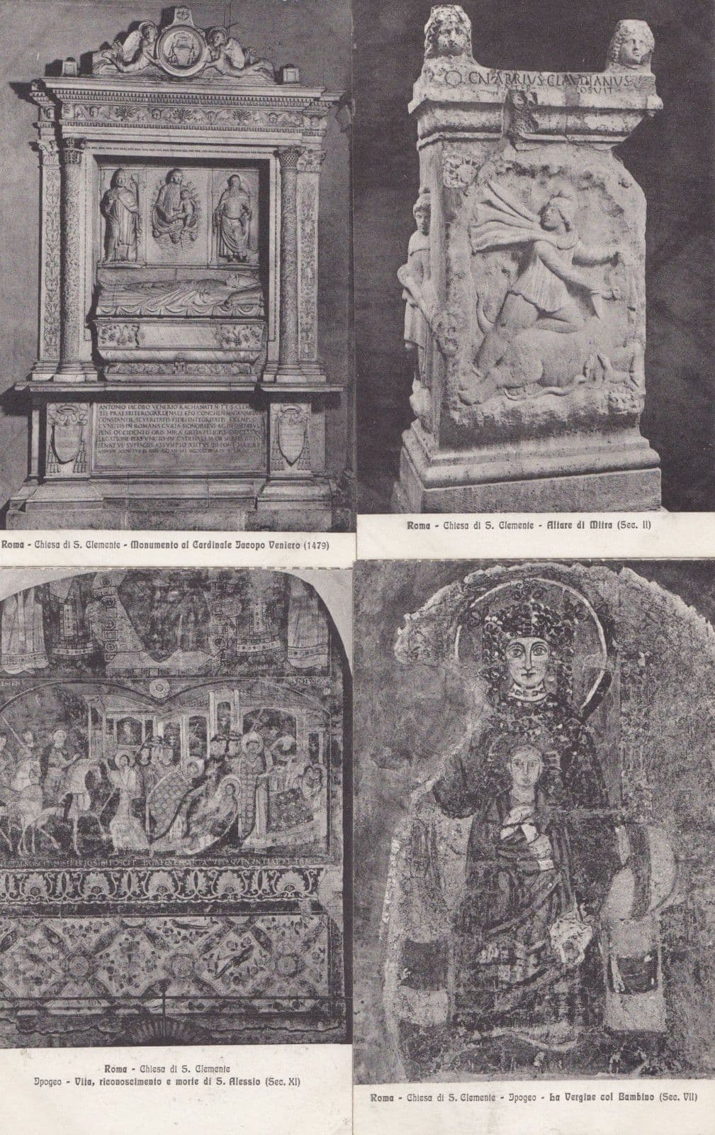 Rome Italy Chiesa Di Saint Clemente Mitra Altare Bambino 4x Antique Postcard s