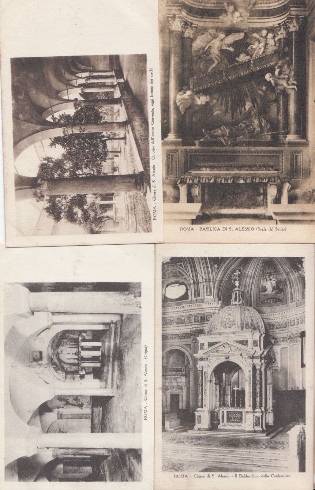 Rome Roma Church Chiesa Di Santa Alessio 4x Old Italian Religious Postcard s