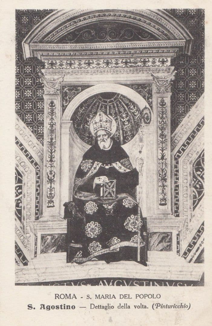 Rome Roma Maria Del Popolo De Saint Agostino Old Italy Religious Postcard
