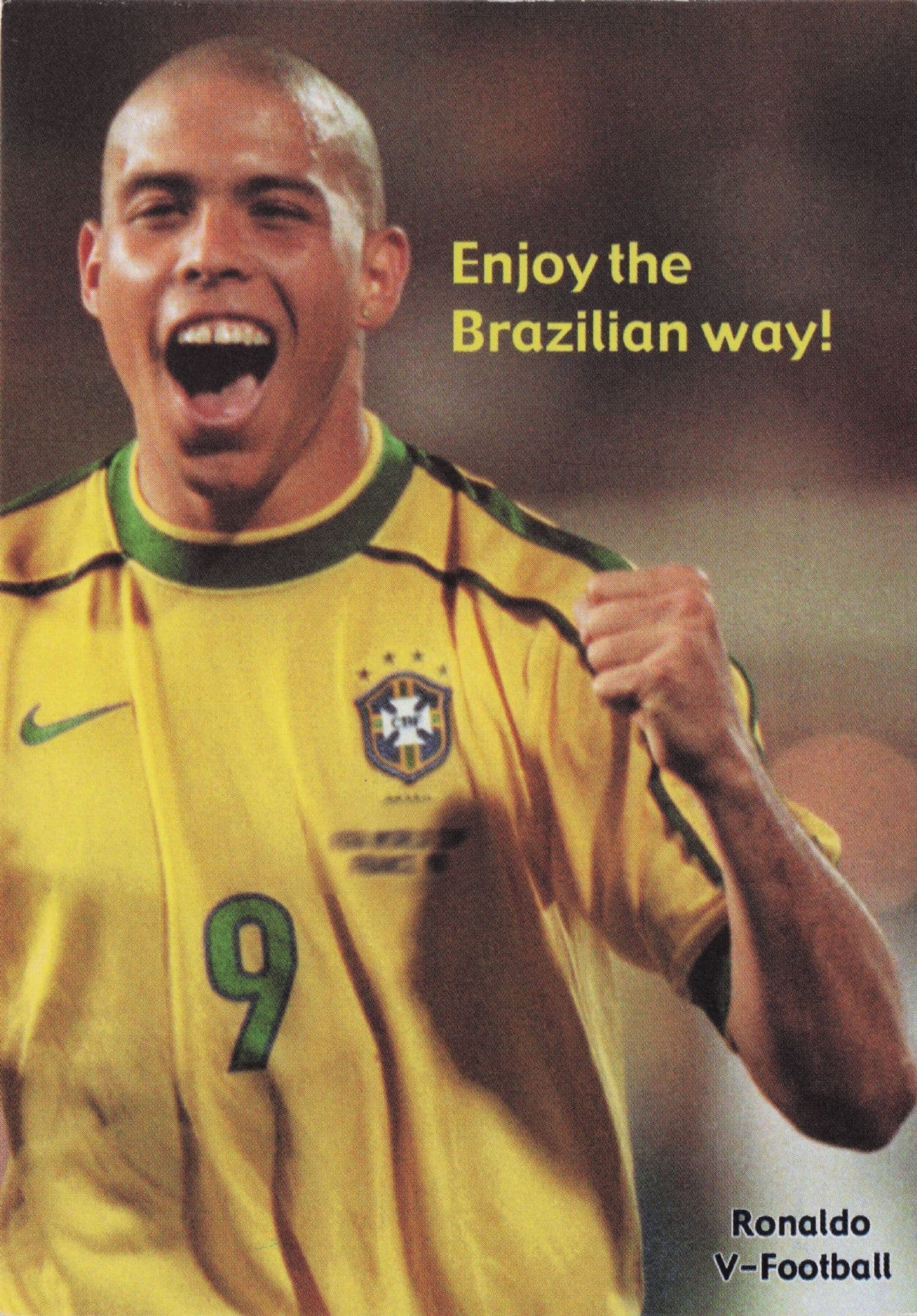 Ronaldo Brazil Football Legend World Cup Postcard