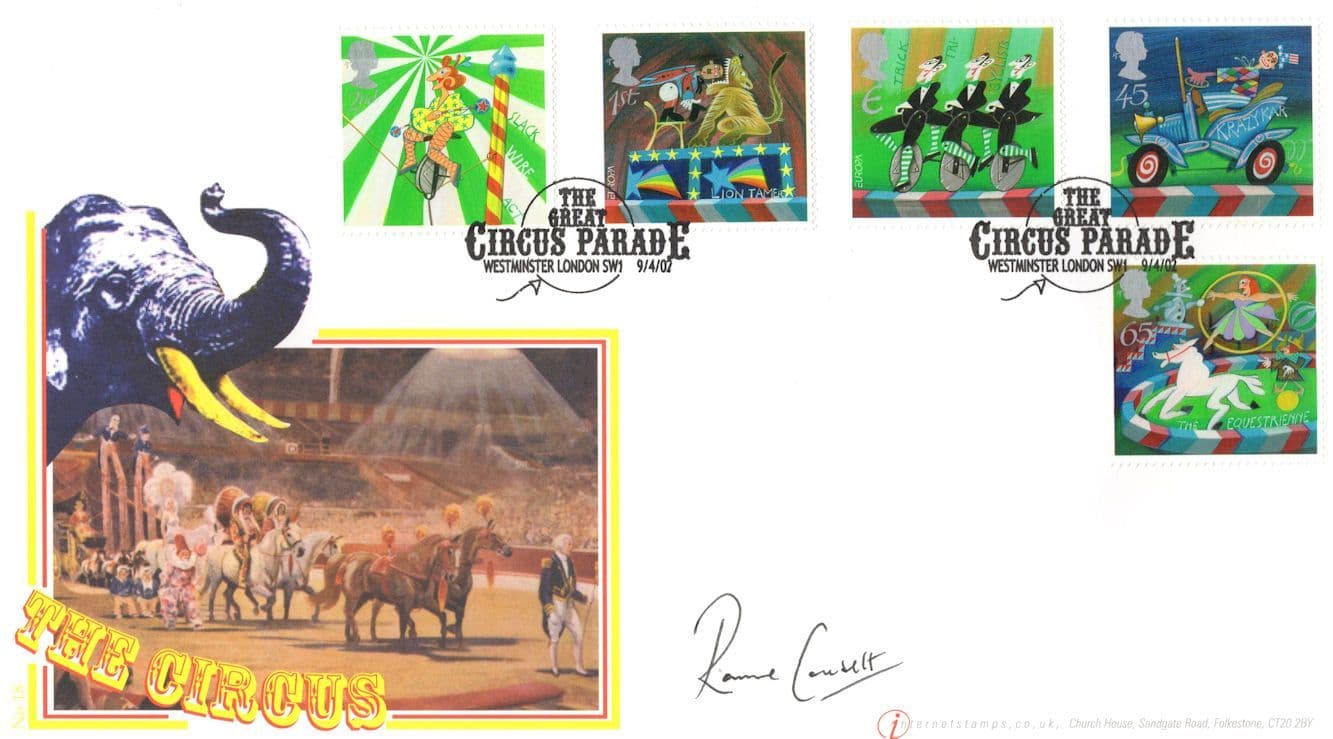 Ronnie Corbett of BBC TV Show Two Ronnies The Circus Parade Hand Signed FDC