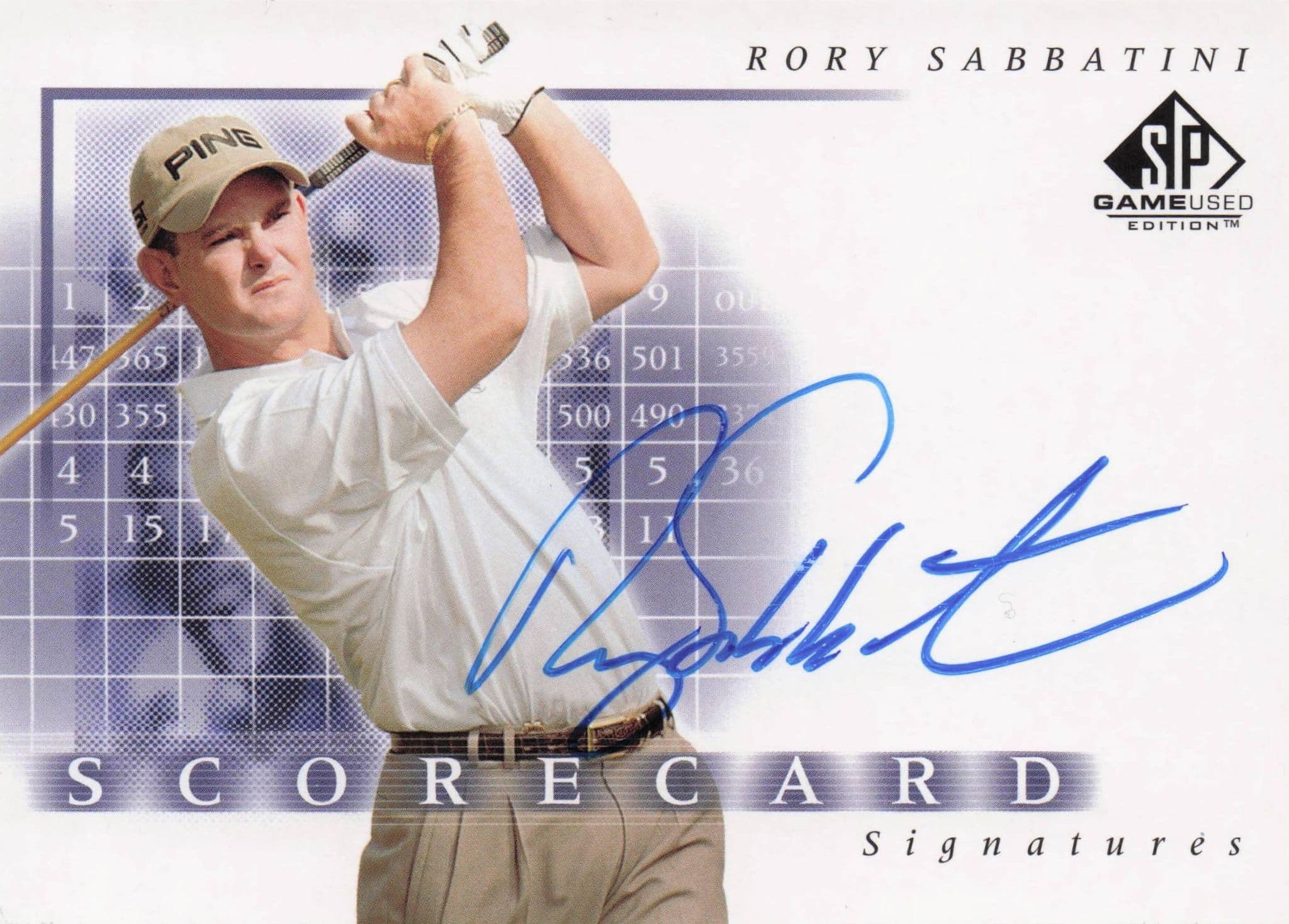 Rory Sabbatini Scorecard Signatures Hand Signed 2002 SP Golf Autograph Card