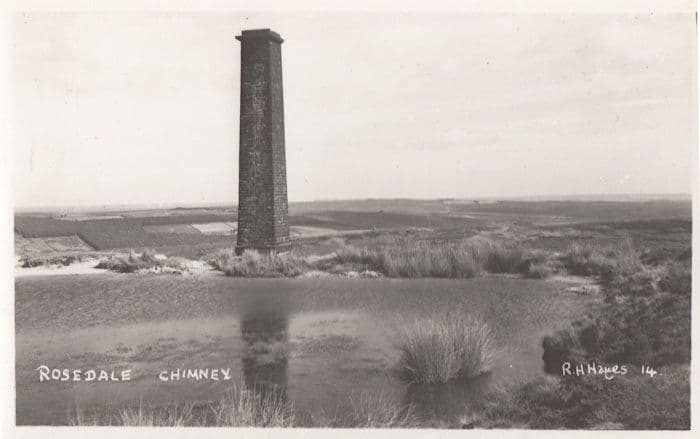 Rosedale Chimney at the Abbey Old Plain Back Photo Postcard