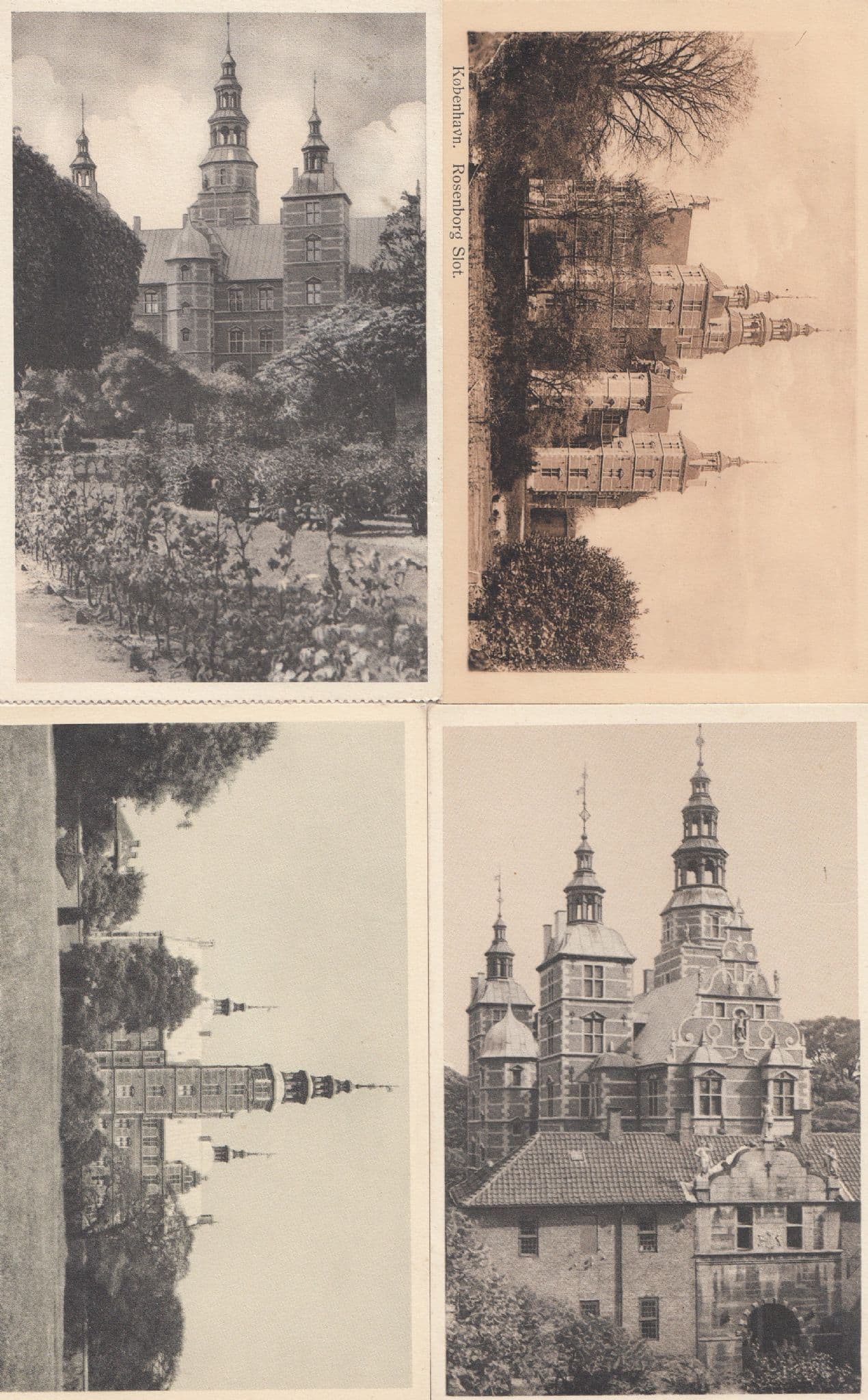 Rosenborg Slot Copenhagen Kobenhavn 4x Old Postcard s