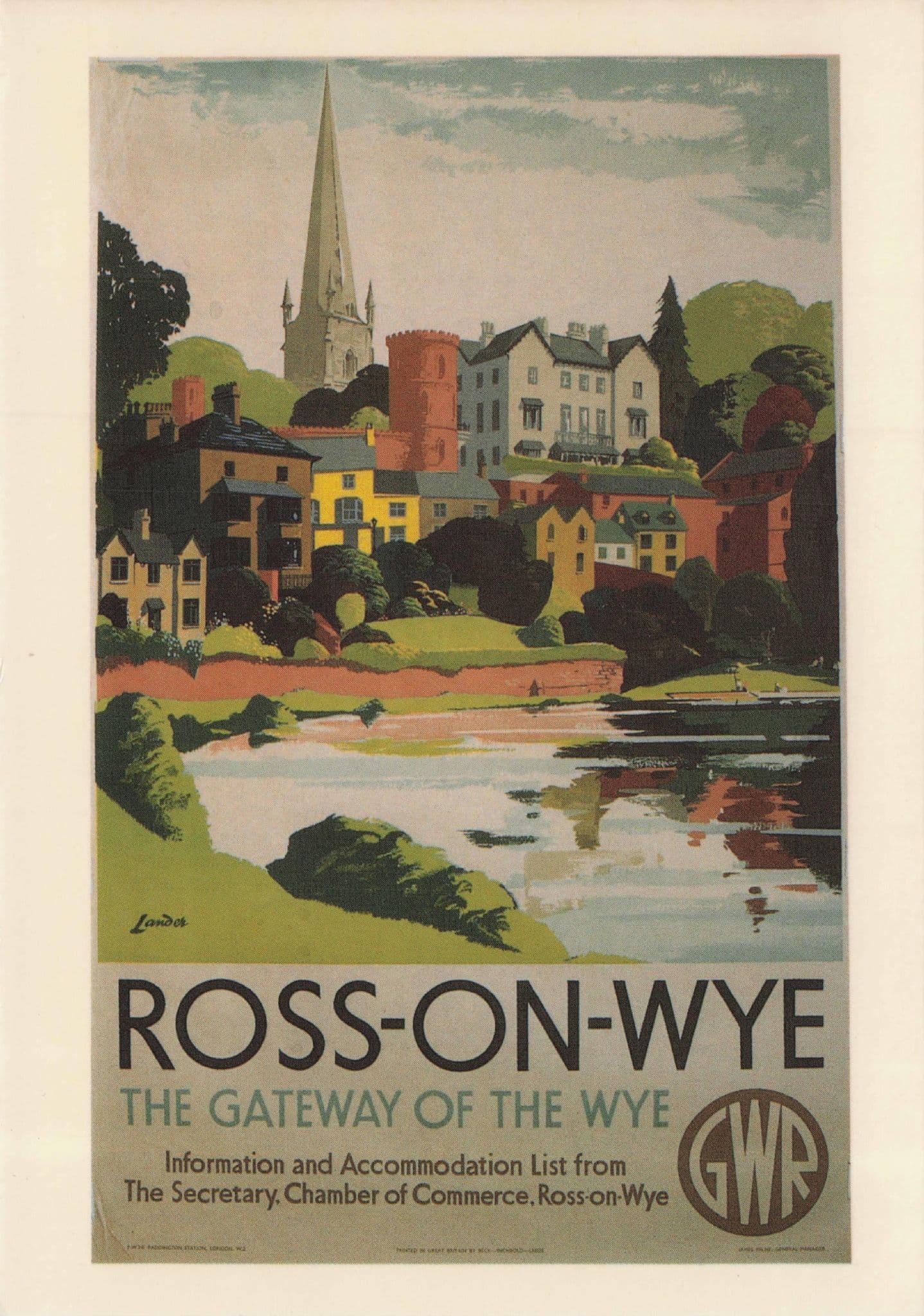 Ross On Wye GWR Railway The Gateway Of The Poster Postcard