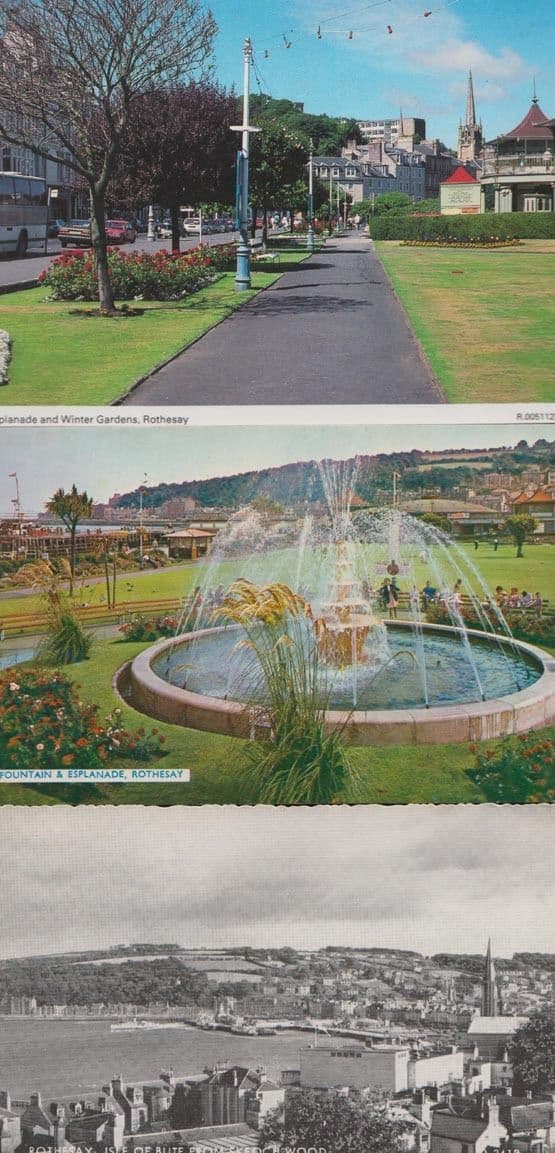 Rothesay Skeoch Wood 3x Isle Of Bute Postcard s