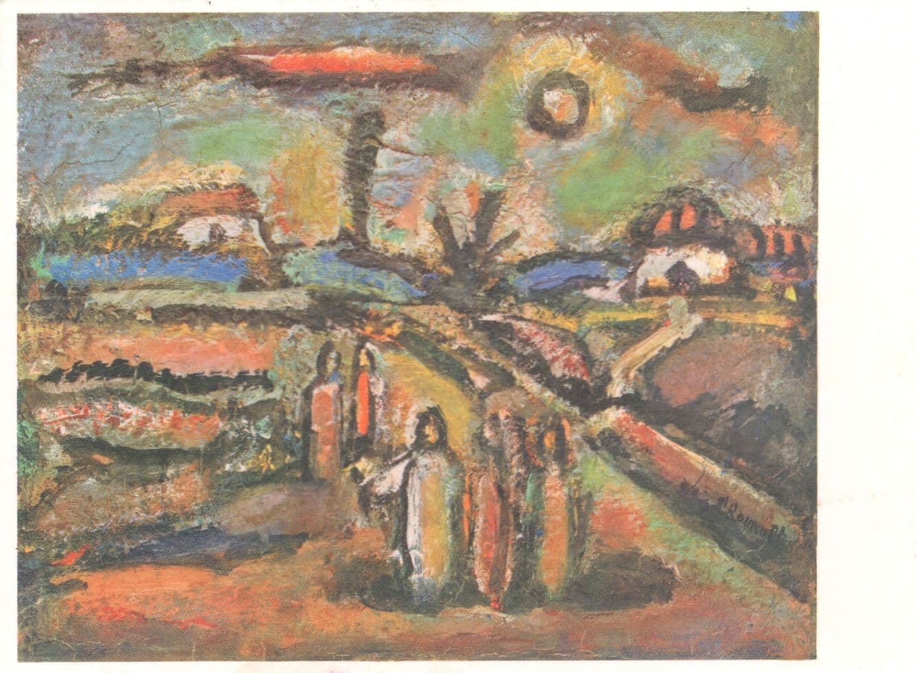 Rouault Biblical Landscape Paris Painting Postcard