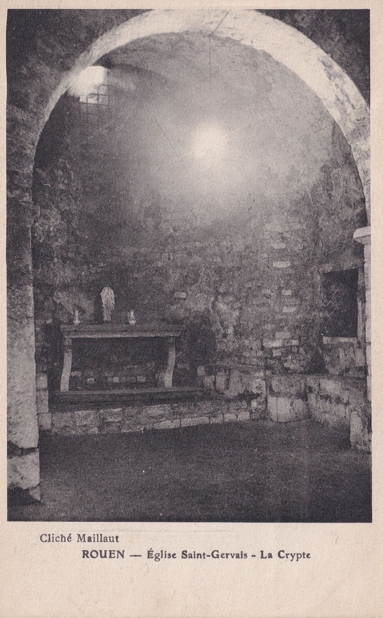 Rouen Eglise Saint Gervais La Crypte Old Postcard