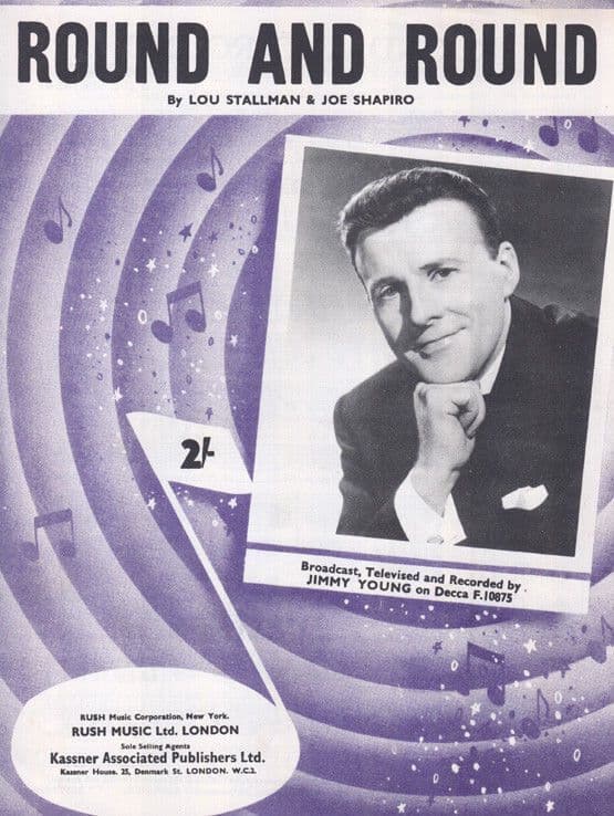 Round & Round Jimmy Young 1950s Sheet Music