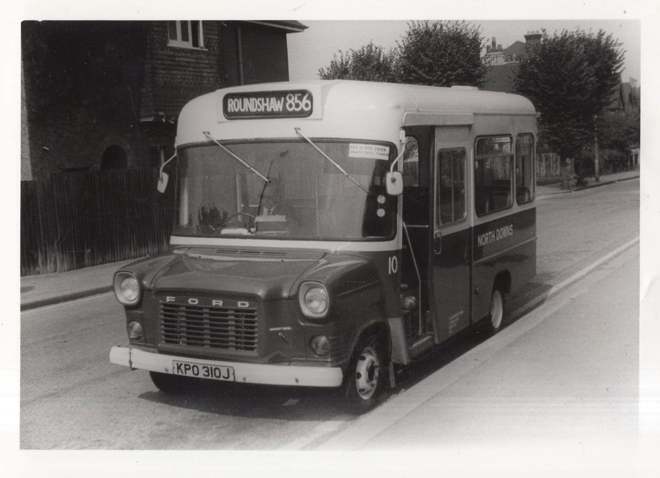 Roundshaw London Old School Coach Bus PB Postcard Photo