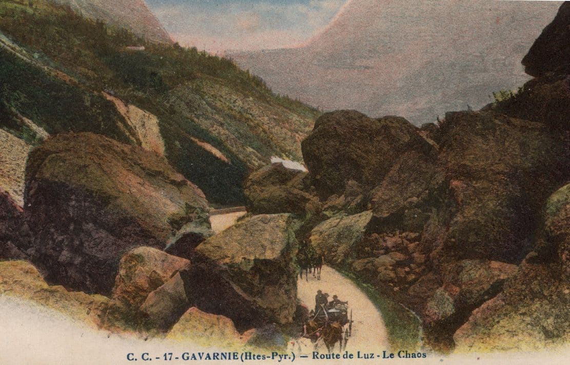 Route de Cavarnie Luz Le Chaos Old French Postcard