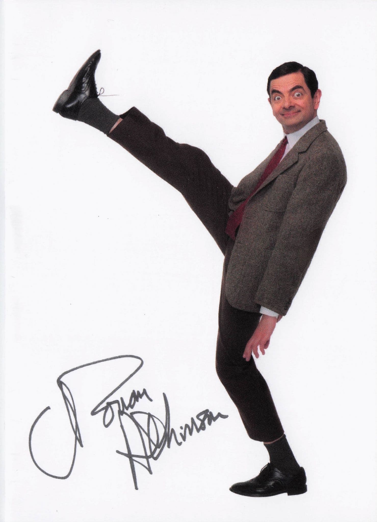 Rowan Atkinson Management Printed Signed Official Bookings Card