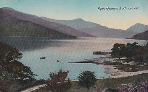Rowardennan Loch Lomond Antique Scotland Wartime WW1 Postcard