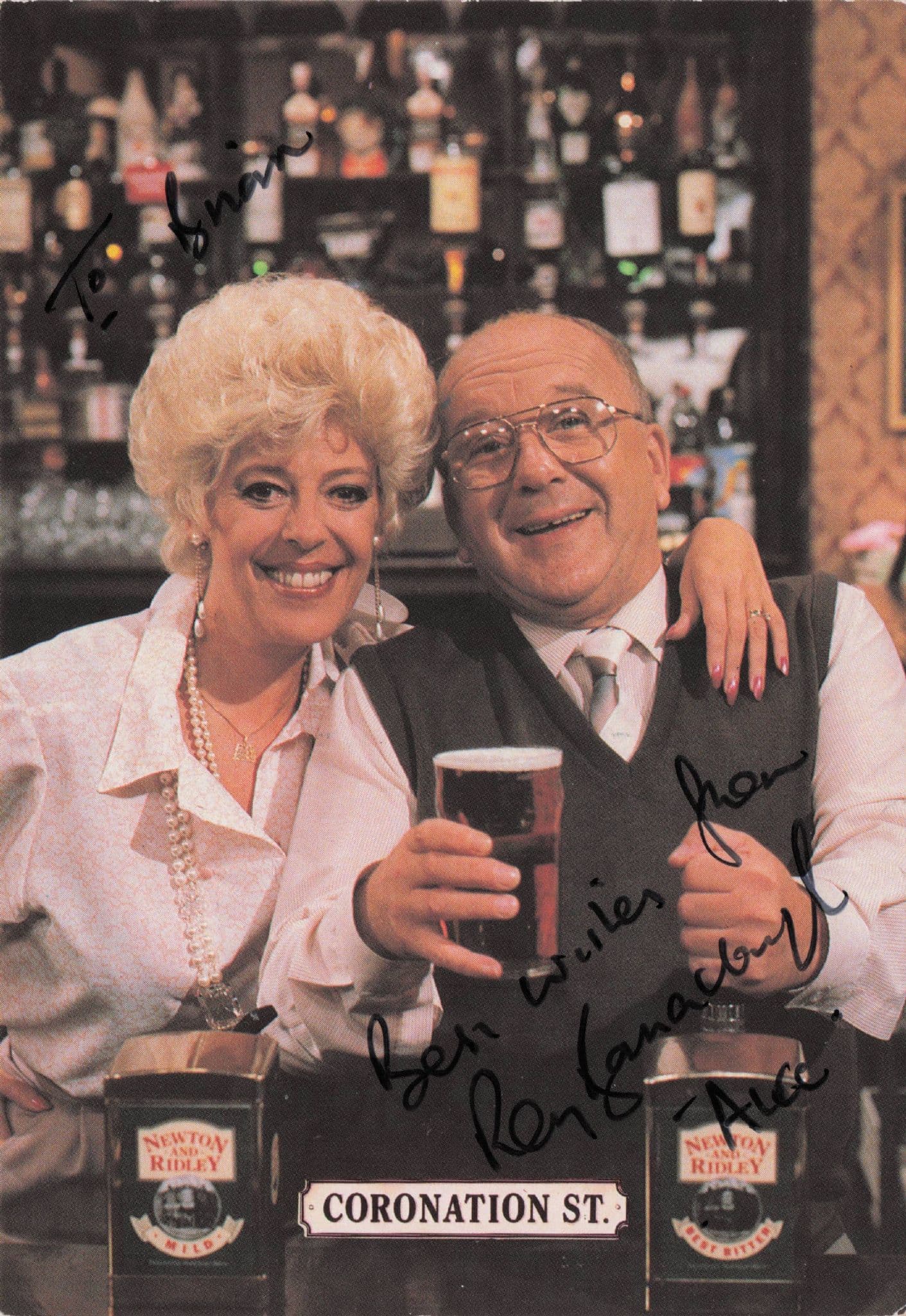 Roy Barraclough & Vera Coronation Street Undedicated Hand Signed Photo