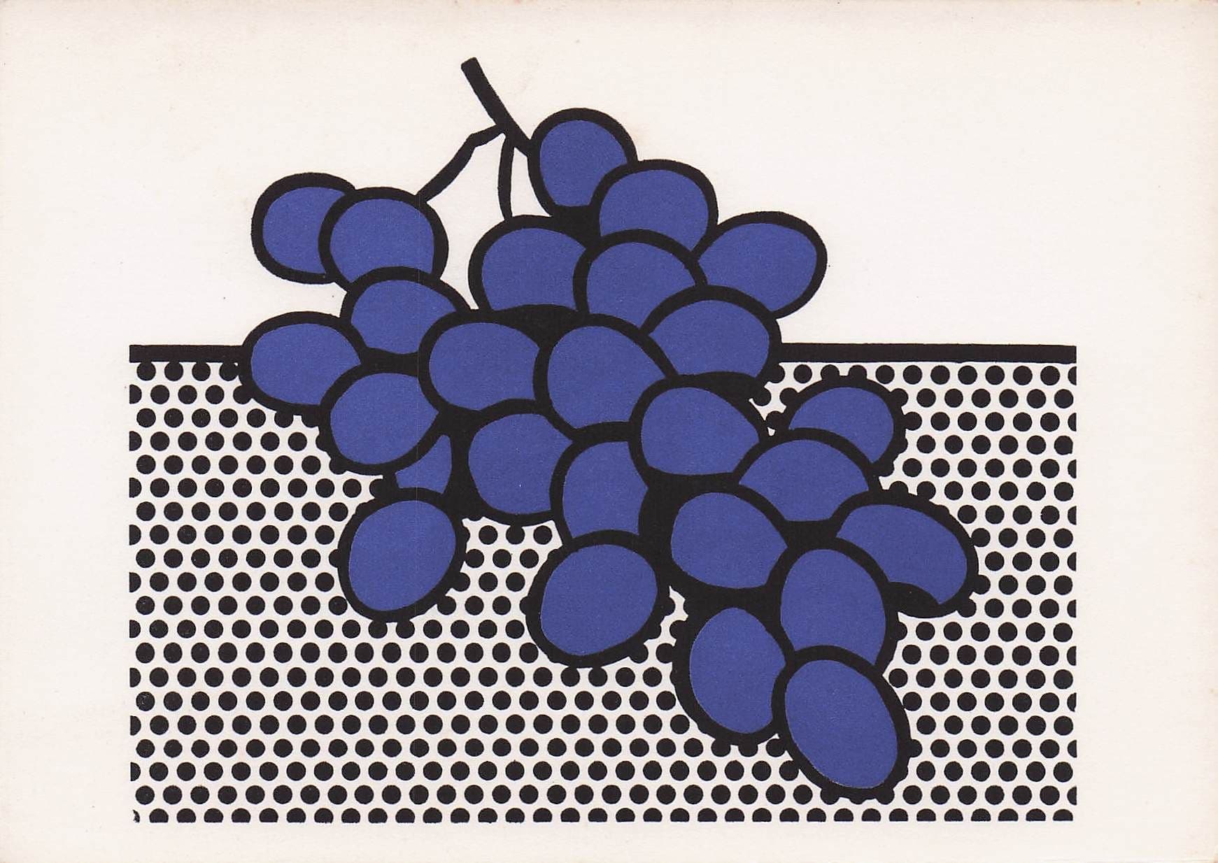 Roy Lichtenstein Blue Grapes American 1972 Painting Postcard