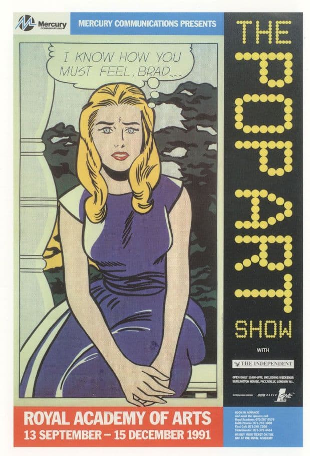 Roy Lichtenstein Pop Art Show 1991 Painting Exhibition Comic Strip Print Postcard