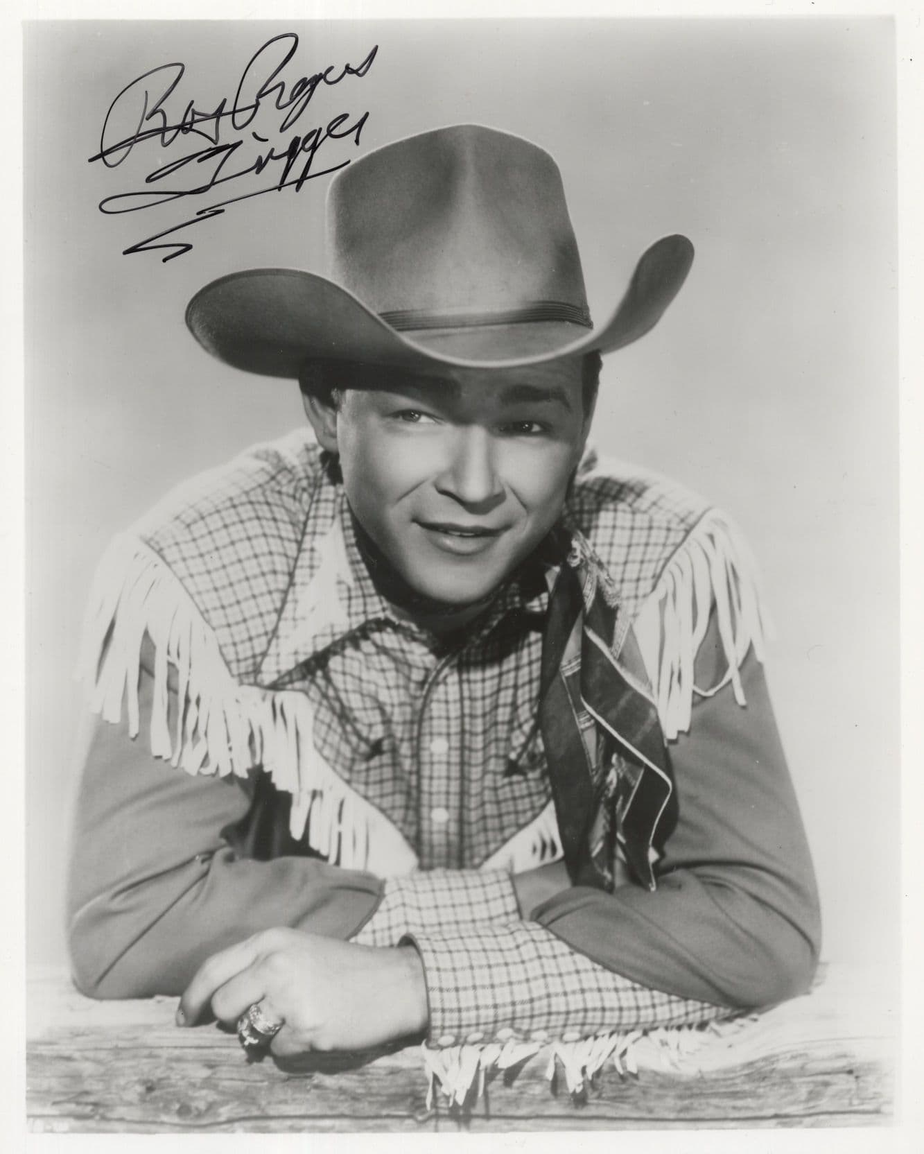 Roy Rogers Cowboy & Trigger 10x8 Hand Signed Photo