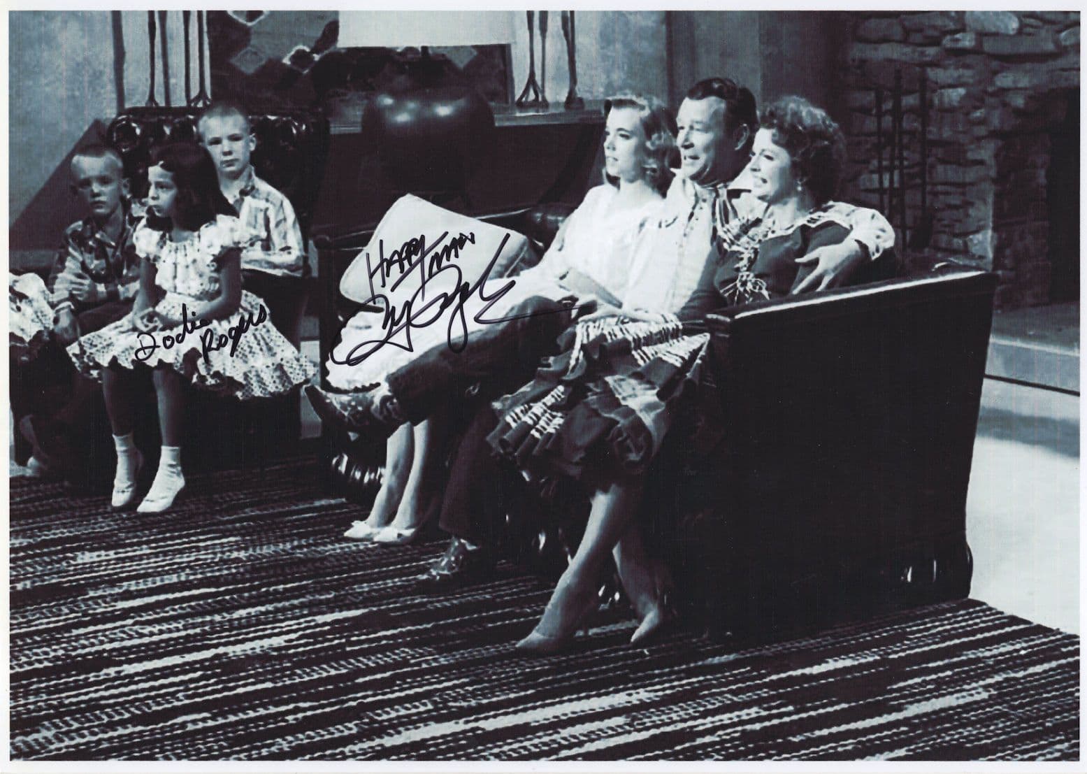 Roy Rogers Jr Watching Christmas TV Cowboy Country & Western 12x8 Hand Signed Photo