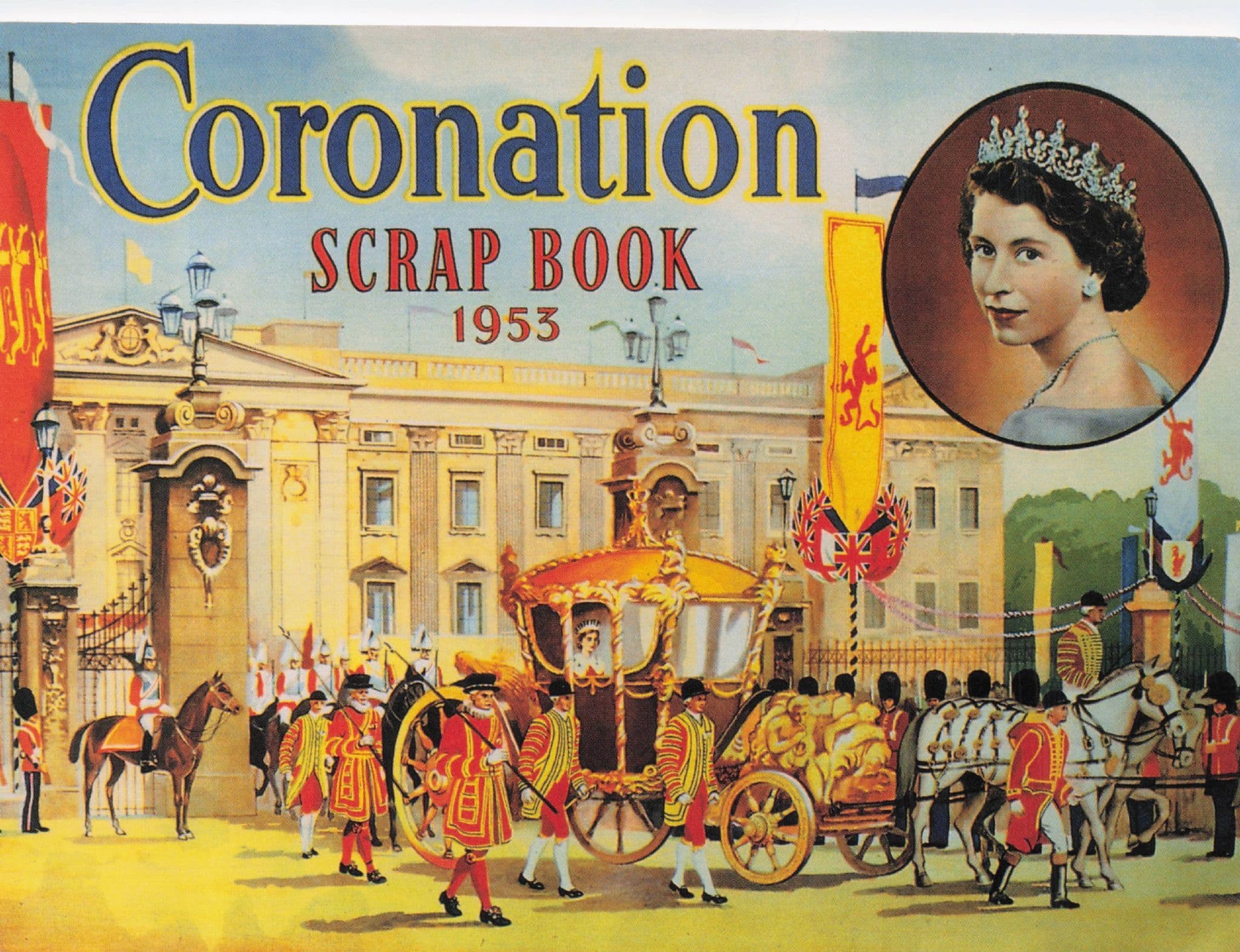 Royal Coronation Scrap Book 1955 Queen Elizabeth II Postcard