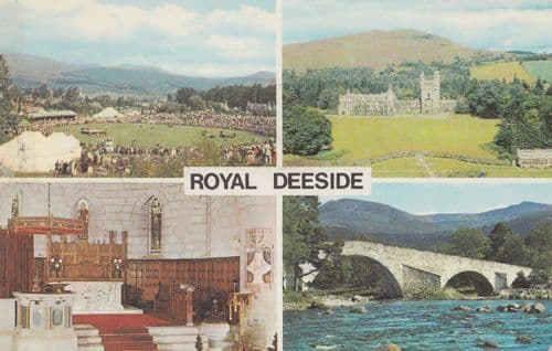 Royal Deeside Ballater Highland Games Scottish Scotland 1970s Vintage Postcard