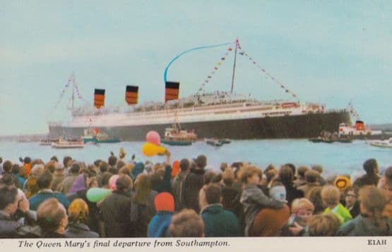 Royal Departure From Southampton Docks Ship 1970s 2x Postcard s