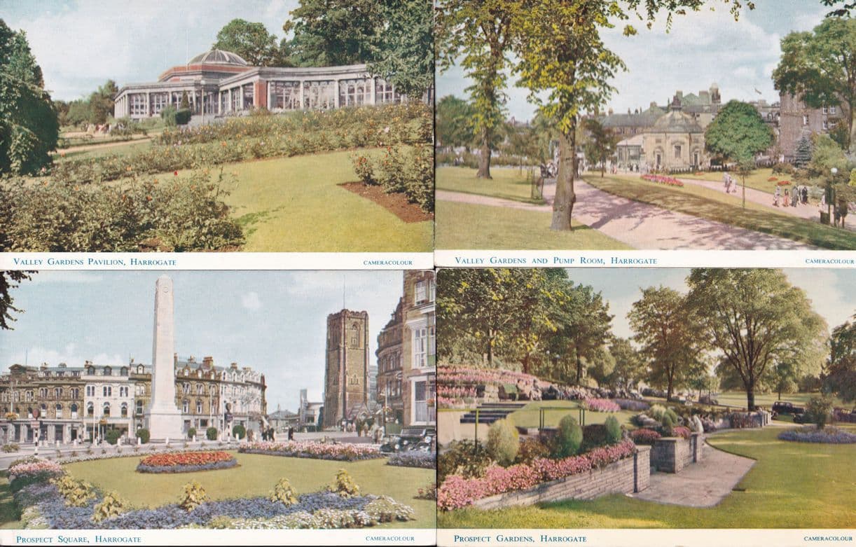 Royal Hall Valley Prospect Gardens Harrogate 4x 1950s Postcard s