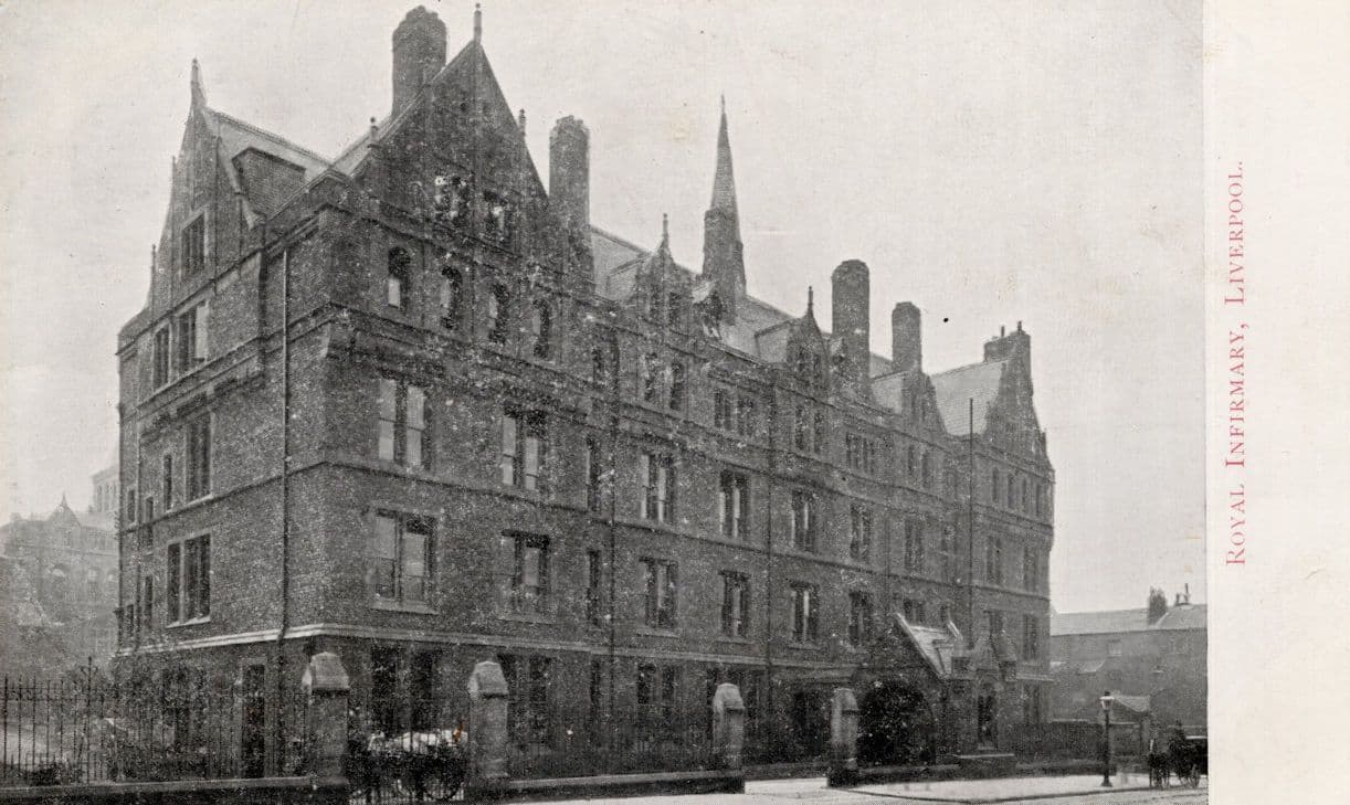 Royal Infirmary Liverpool Antique Hospital Postcard