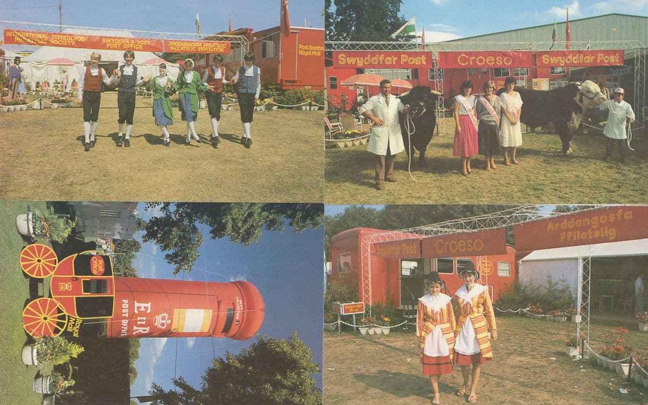 Royal Mail Shrewsbury Flower Show Welsh 4x 1980s Postcard s