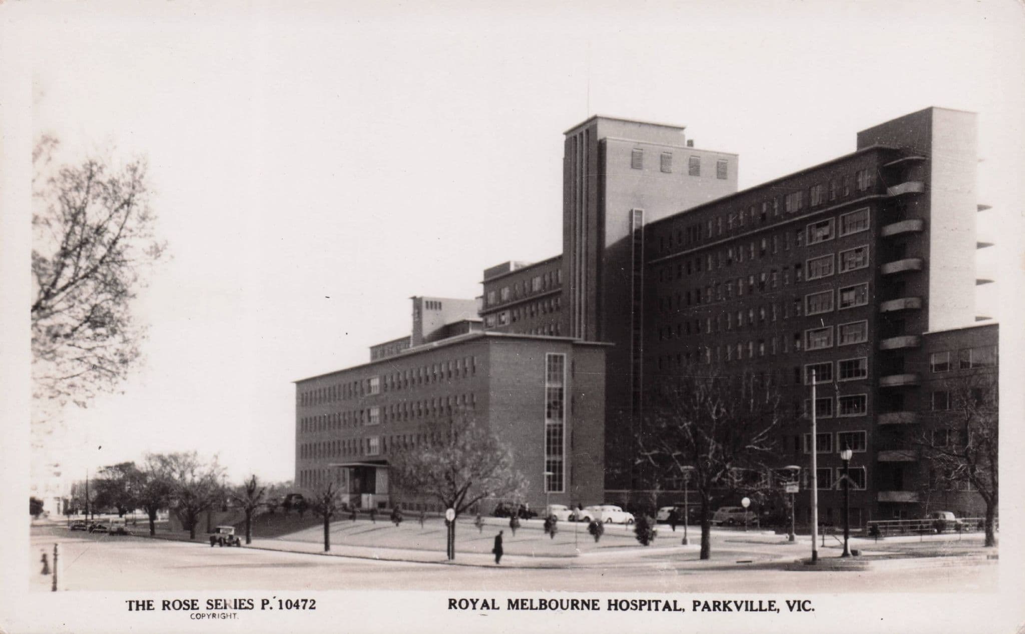 Royal Melbourne Hospital Australia Real Photo Vintage Postcard