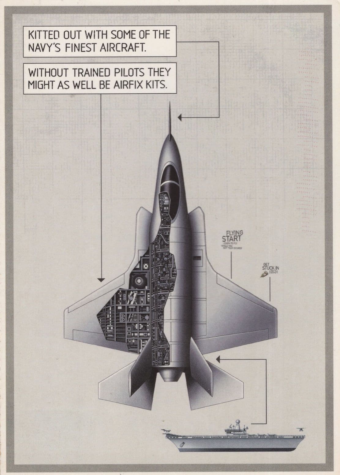 Royal Navy Plane Airfix Kit Recruitment Advertising Postcard