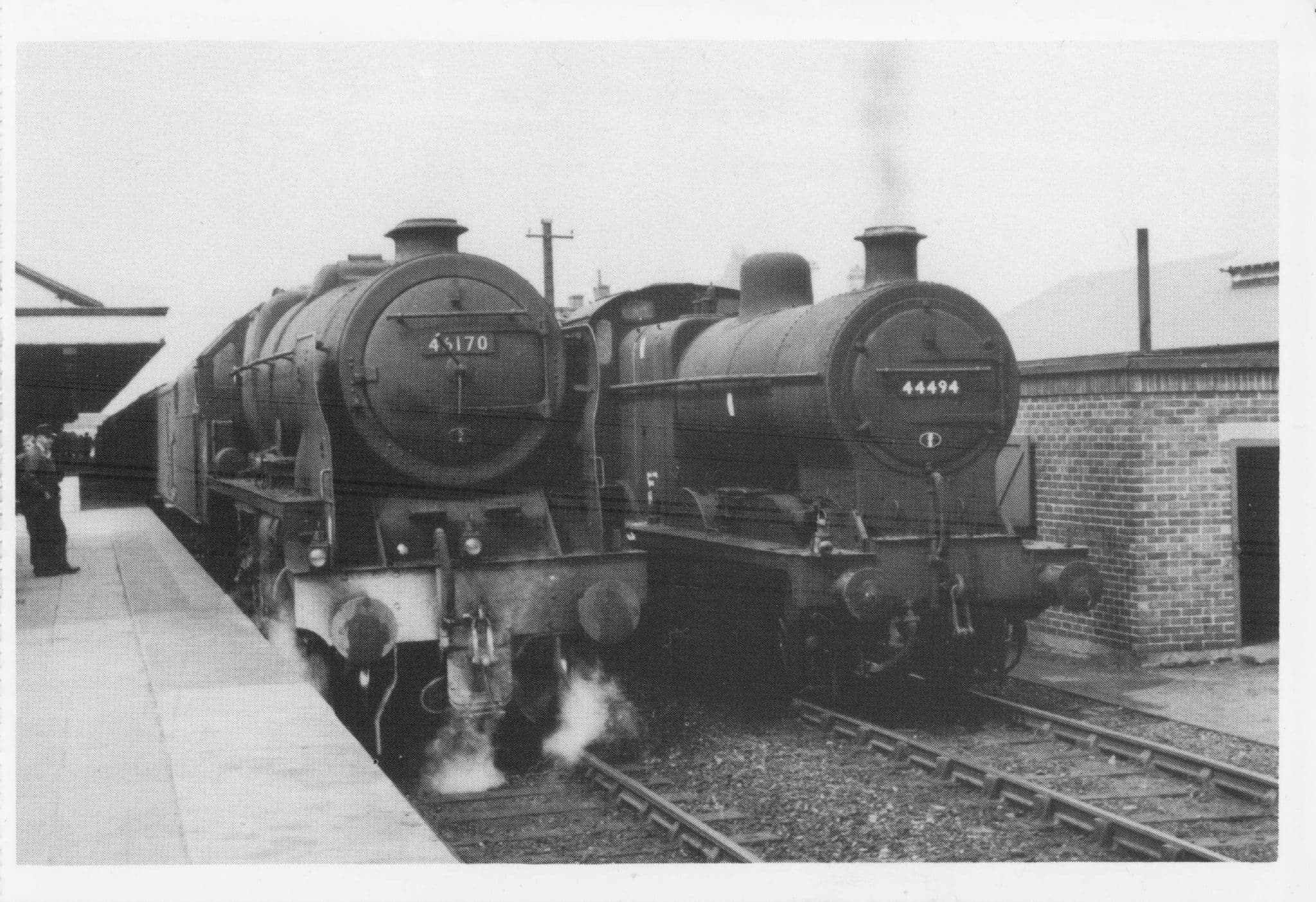 Royal Scot 46170 Train at Warrington Station 1963 Railway Postcard