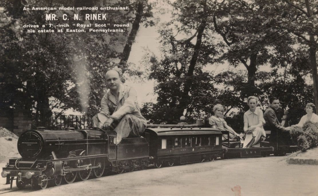Royal Scot Easton Pennsylvania Railroad Miniature Train Real Photo USA Postcard